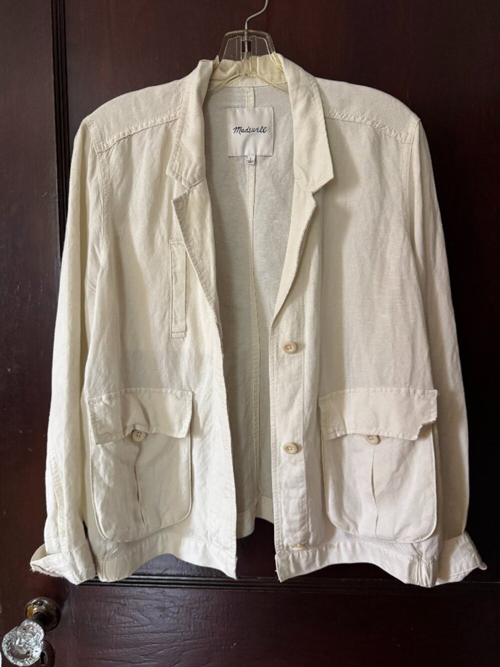 Linen safari field jacket